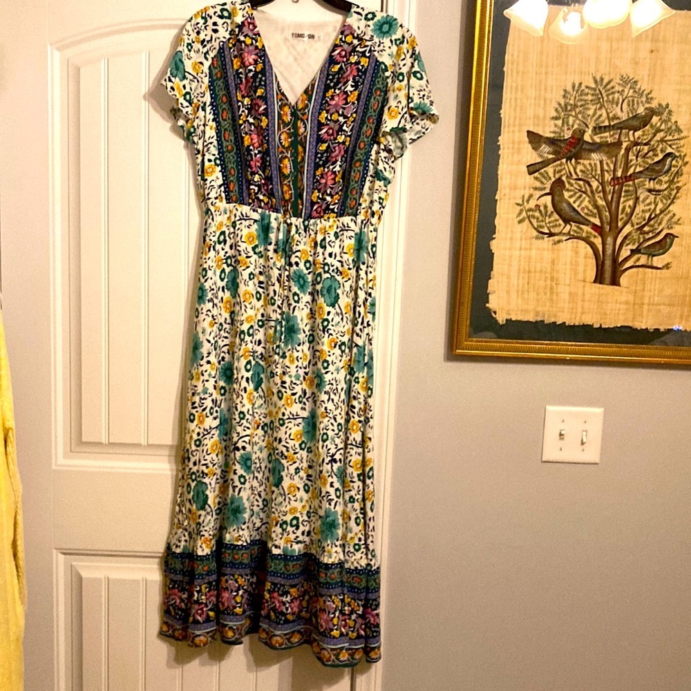Floral Multicolor Maxi Dress